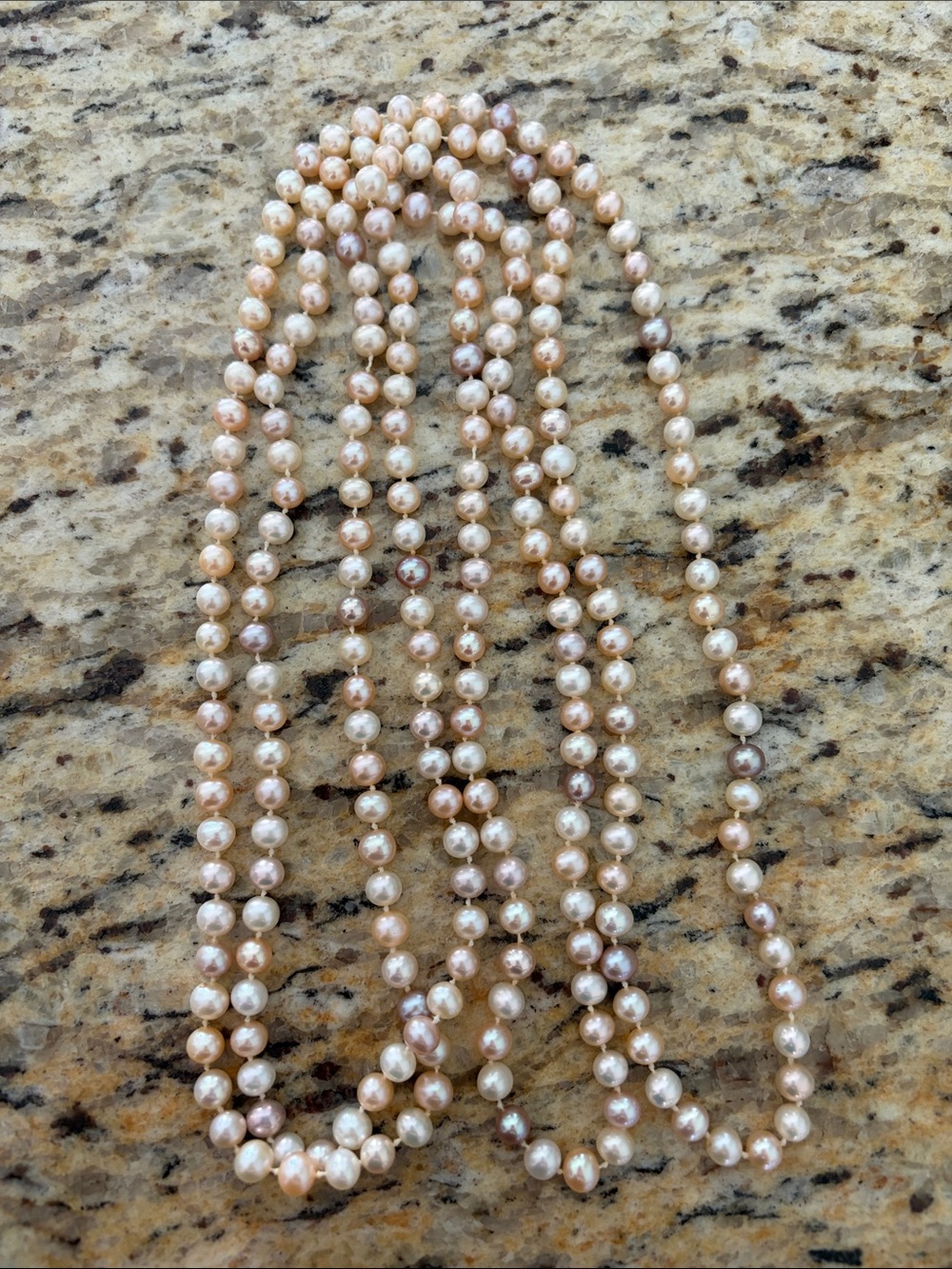 SHANE CO STRAND OF MIXED COLOR FRESH WATER PEARLS 68”